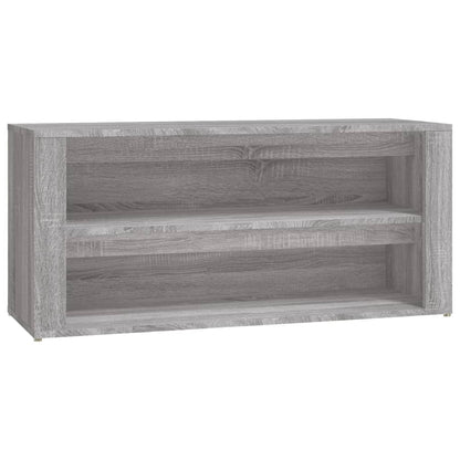 vidaXL Shoe Rack Grey Sonoma 100x35x45 cm Engineered Wood 2