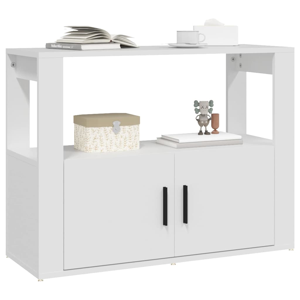 vidaXL Sideboard | White | Engineered wood | Medium | Sideboard | Rectangular 4
