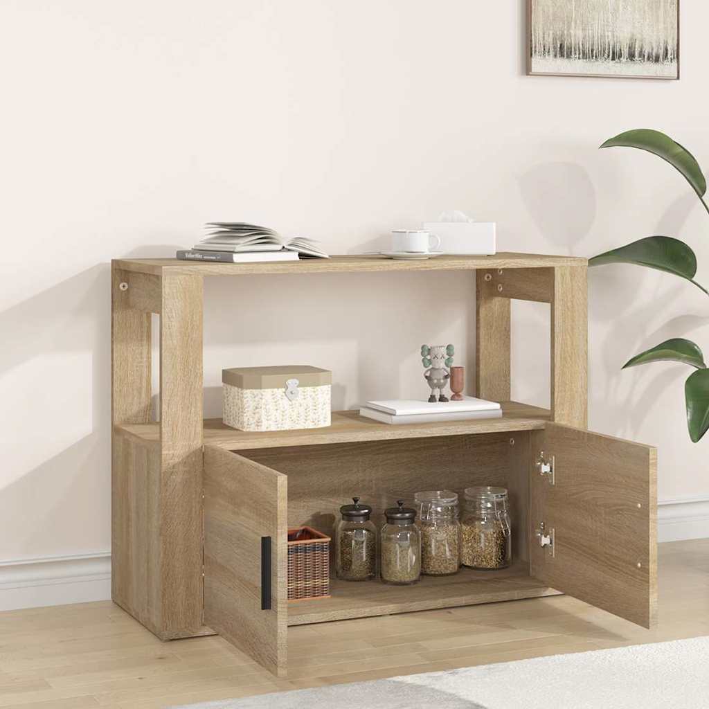 Sideboard 80x30x60 cm Engineered Wood Sonoma oak