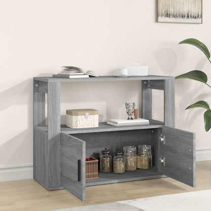 vidaXL Sideboard Grey Sonoma 80x30x60 cm Engineered Wood 3