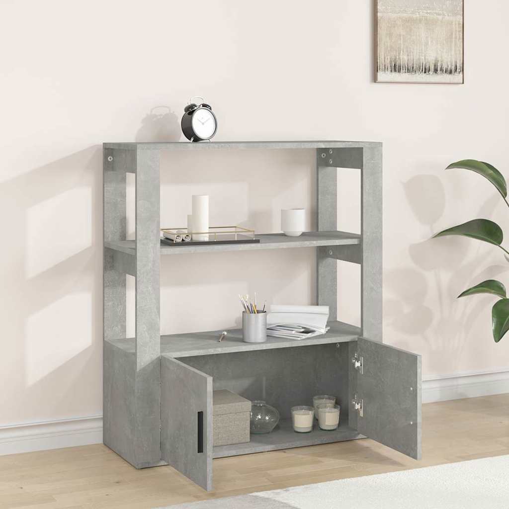 vidaXL Sideboard | Concrete grey | Engineered wood | 80x30x90 cm | Sideboard 3