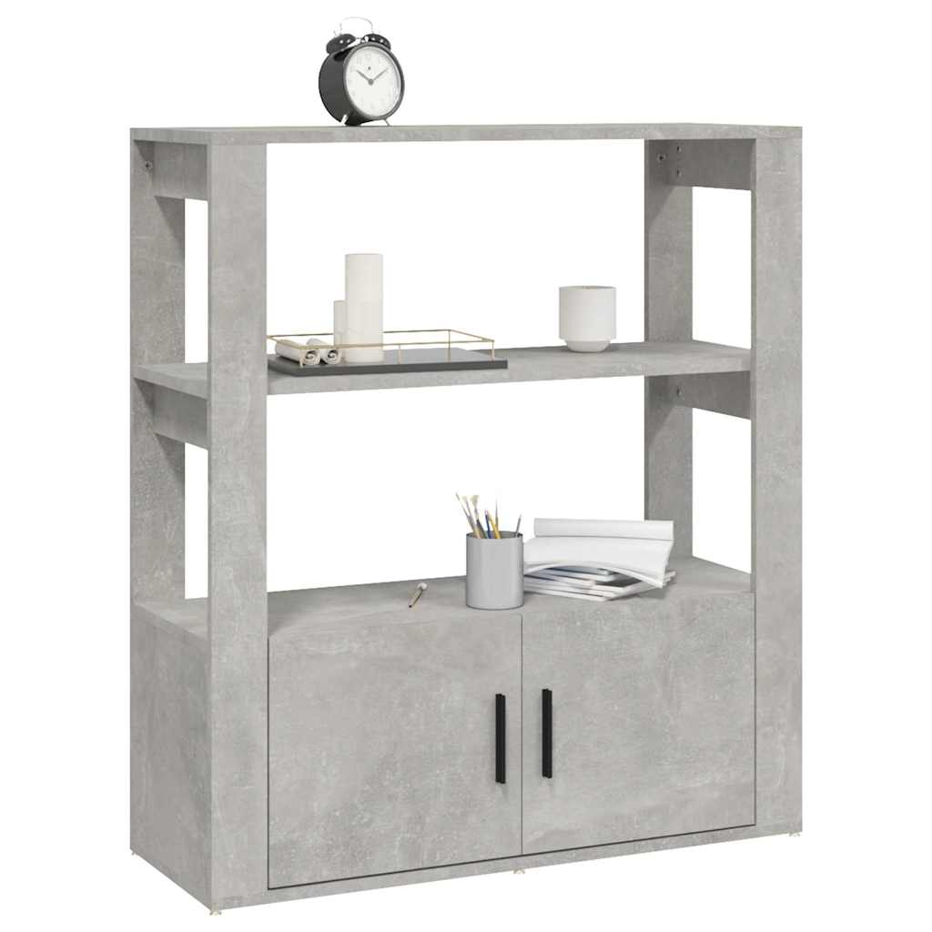 vidaXL Sideboard | Concrete grey | Engineered wood | 80x30x90 cm | Sideboard 4