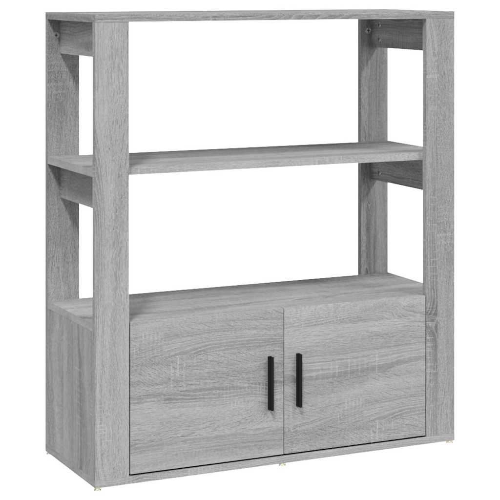 vidaXL Sideboard Grey Sonoma 80x30x90 cm Engineered Wood 2
