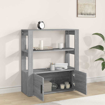 vidaXL Sideboard Grey Sonoma 80x30x90 cm Engineered Wood 3