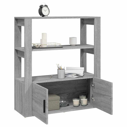vidaXL Sideboard Grey Sonoma 80x30x90 cm Engineered Wood 4