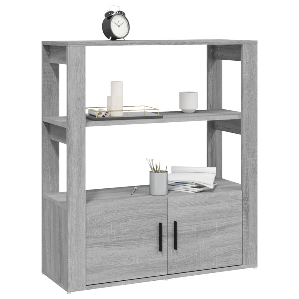 vidaXL Sideboard Grey Sonoma 80x30x90 cm Engineered Wood 5