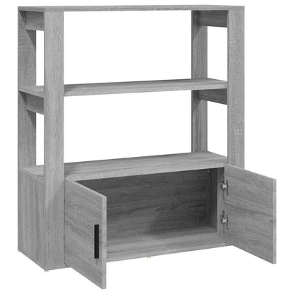 vidaXL Sideboard Grey Sonoma 80x30x90 cm Engineered Wood 6