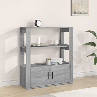vidaXL Sideboard Grey Sonoma 80x30x90 cm Engineered Wood 1