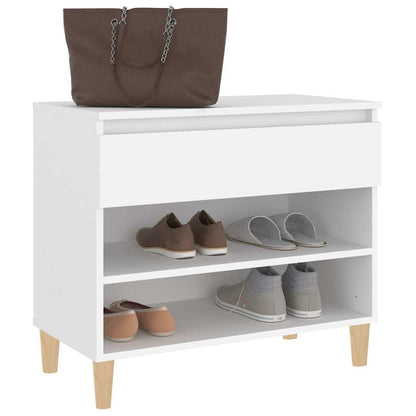 vidaXL Shoe Cabinet White 70x36x60 cm Engineered Wood 4