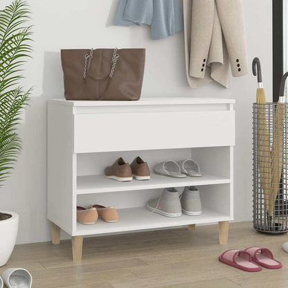 vidaXL Shoe Cabinet White 70x36x60 cm Engineered Wood 1