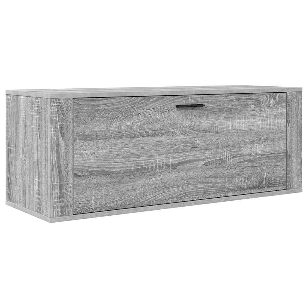 vidaXL Wall Shoe Cabinet Grey Sonoma 100x35x38 cm Engineered Wood 2