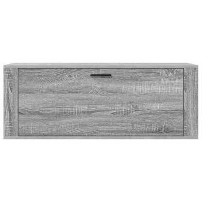 vidaXL Wall Shoe Cabinet Grey Sonoma 100x35x38 cm Engineered Wood 5