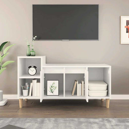vidaXL TV Cabinet White 100x35x55 cm Engineered Wood 3