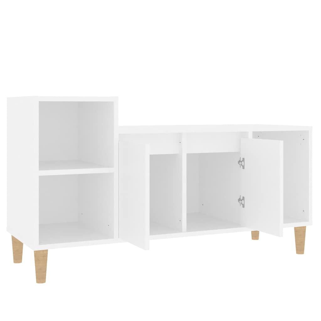 vidaXL TV Cabinet White 100x35x55 cm Engineered Wood 6