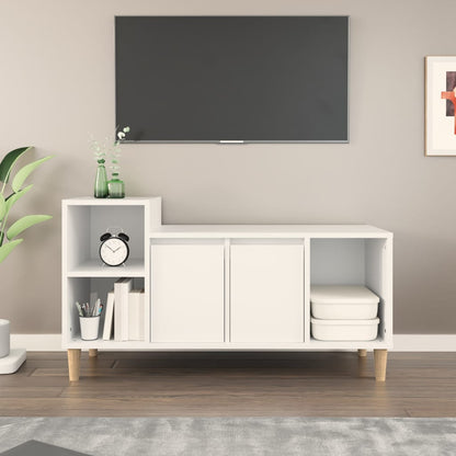 vidaXL TV Cabinet White 100x35x55 cm Engineered Wood 1