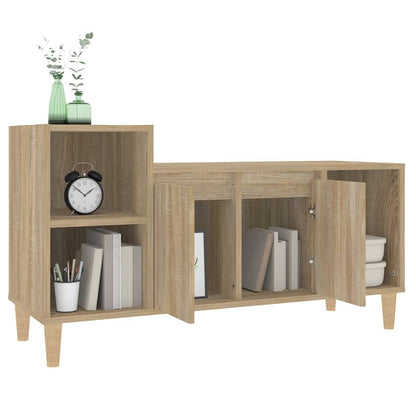 vidaXL TV Cabinet Sonoma Oak 100x35x55 cm Engineered Wood 4
