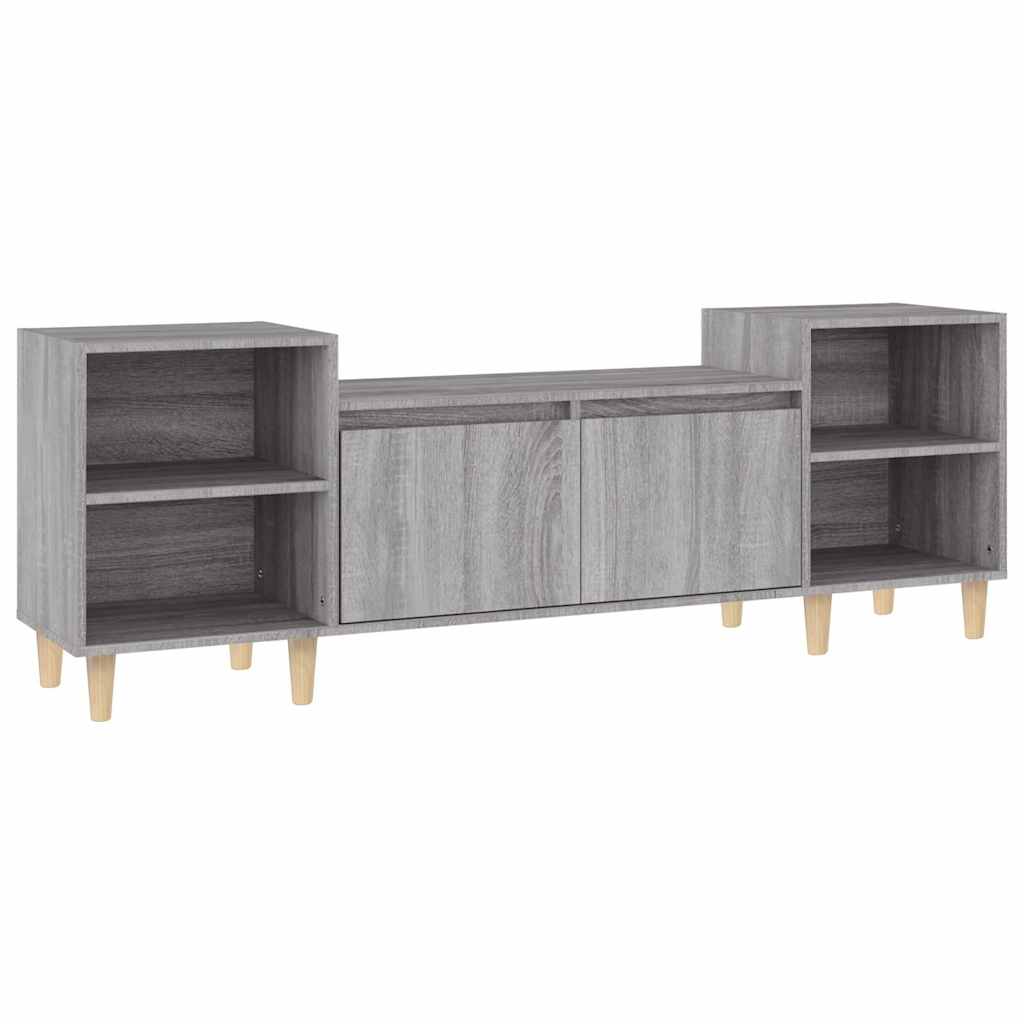 vidaXL TV Cabinet Grey Sonoma 160x35x55 cm Engineered Wood 2