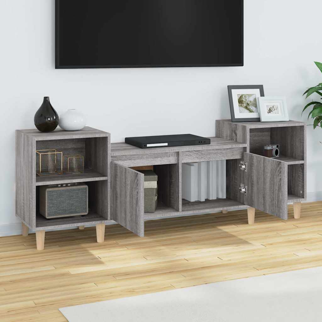 vidaXL TV Cabinet Grey Sonoma 160x35x55 cm Engineered Wood 3