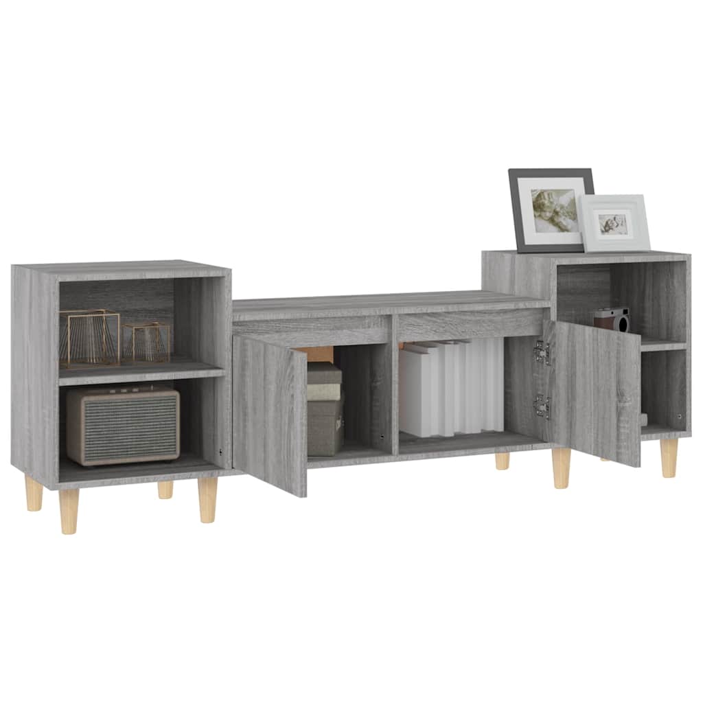 vidaXL TV Cabinet Grey Sonoma 160x35x55 cm Engineered Wood 5