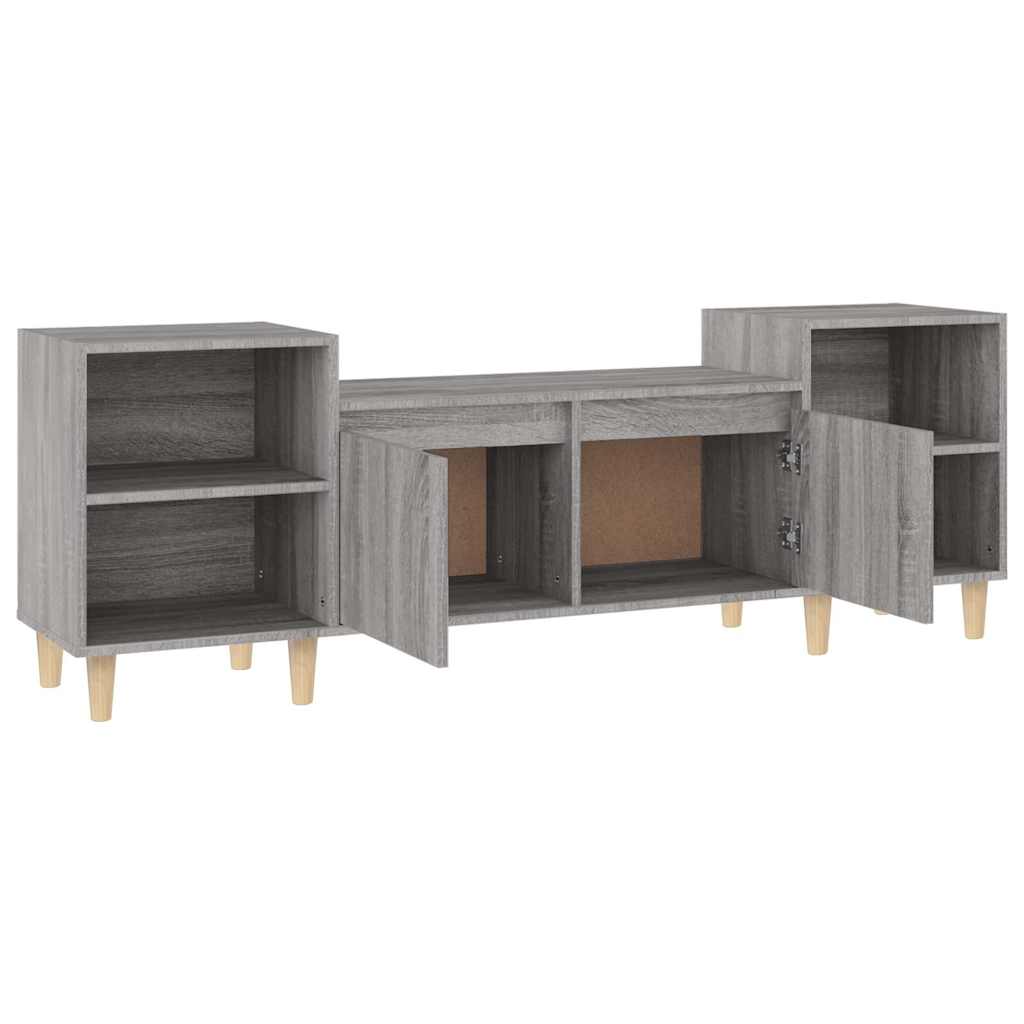 vidaXL TV Cabinet Grey Sonoma 160x35x55 cm Engineered Wood 6