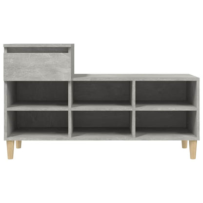 vidaXL Shoe Cabinet Concrete Grey 102x36x60 cm Engineered Wood 6