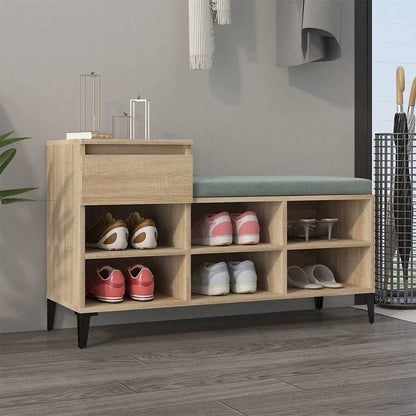 vidaXL Shoe Cabinet Sonoma Oak 102x36x60 cm Engineered Wood 1