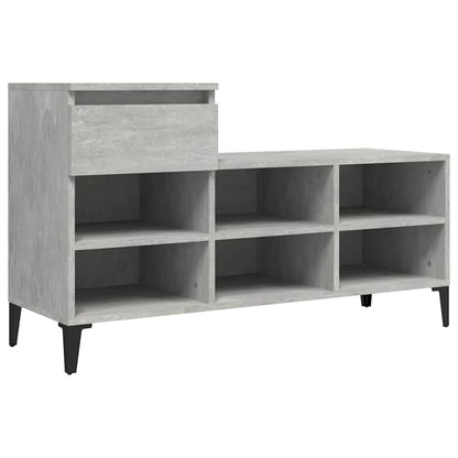 vidaXL Shoe Cabinet Concrete Grey 102x36x60 cm Engineered Wood 2