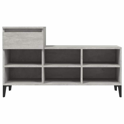 vidaXL Shoe Cabinet Concrete Grey 102x36x60 cm Engineered Wood 6
