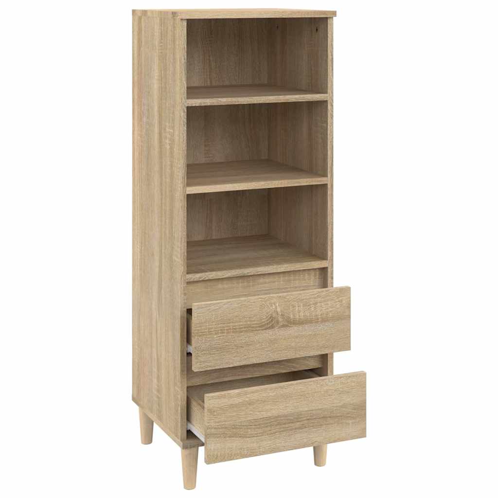 vidaXL Highboard Sonoma Oak 40x36x110 cm Engineered Wood 4