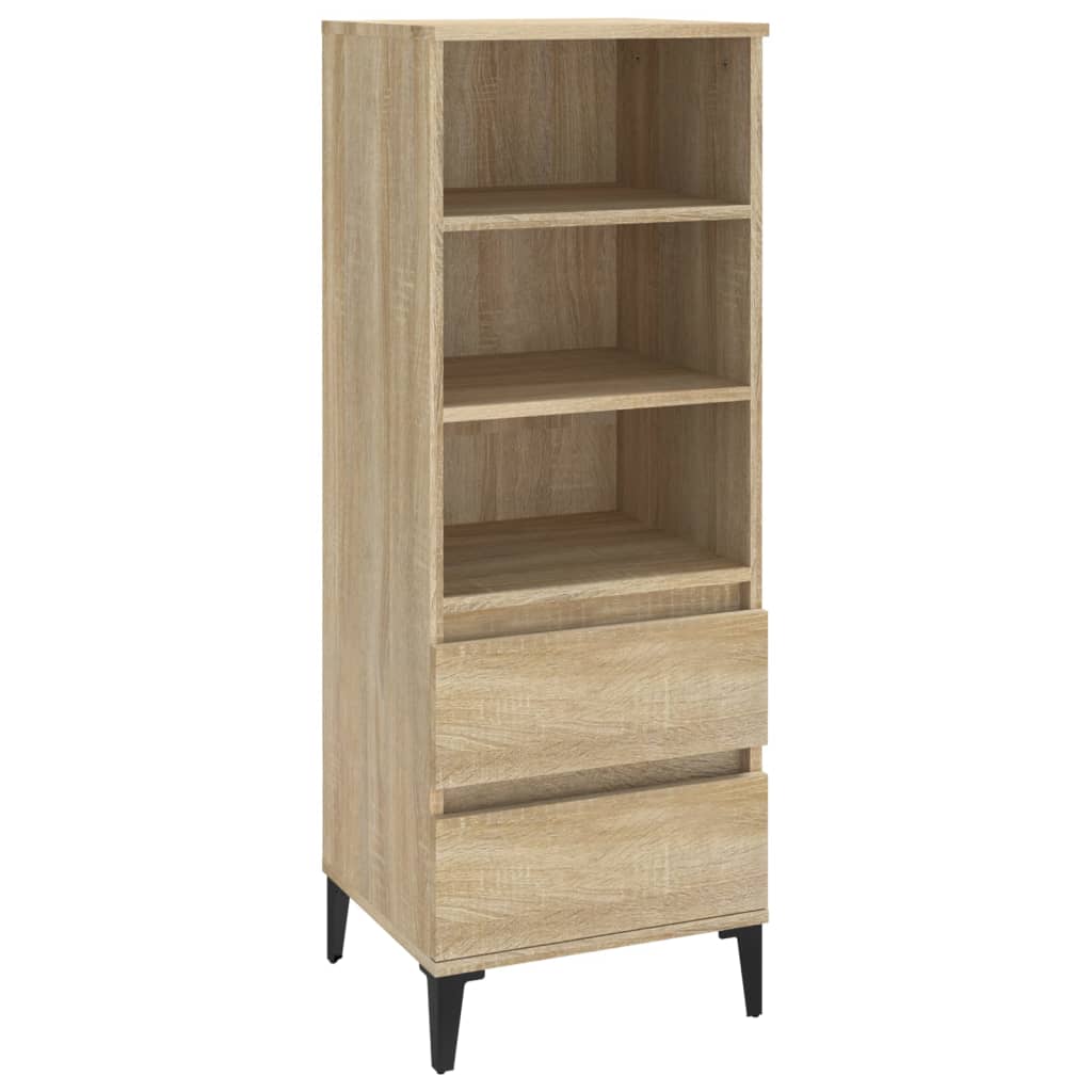 vidaXL Highboard Sonoma Oak 40x36x110 cm Engineered Wood 2