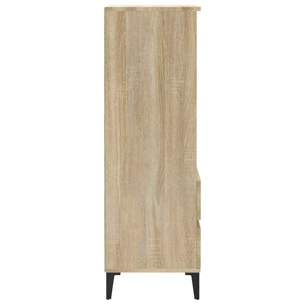 vidaXL Highboard Sonoma Oak 40x36x110 cm Engineered Wood 5