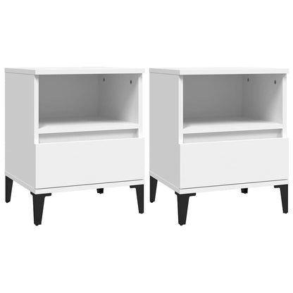 vidaXL Bedside Cabinets 2 pcs White 40x35x50 cm 2