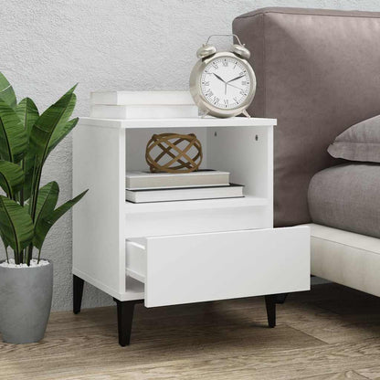 vidaXL Bedside Cabinets 2 pcs White 40x35x50 cm 3