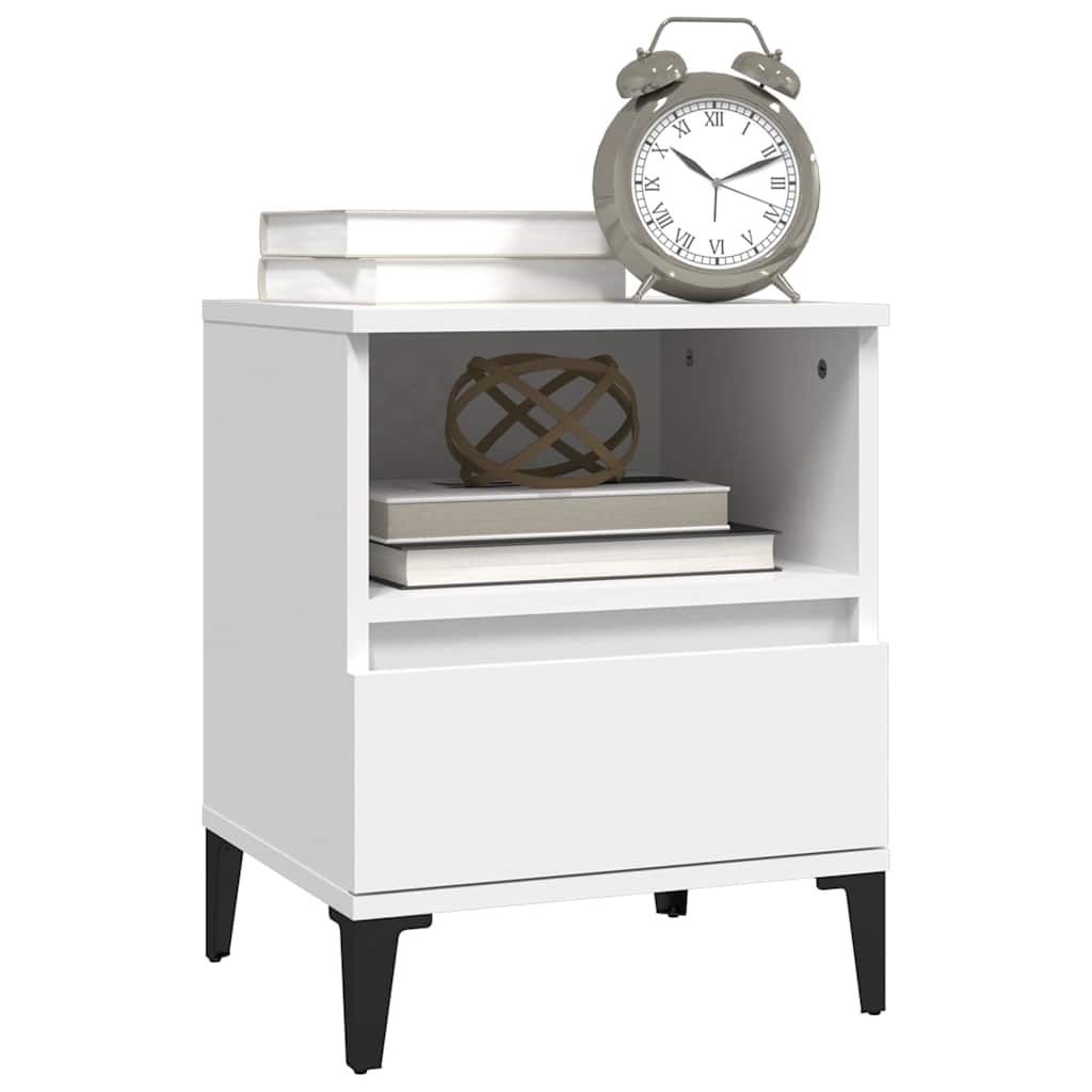 vidaXL Bedside Cabinets 2 pcs White 40x35x50 cm 4