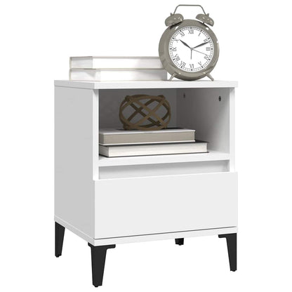 vidaXL Bedside Cabinets 2 pcs White 40x35x50 cm 4