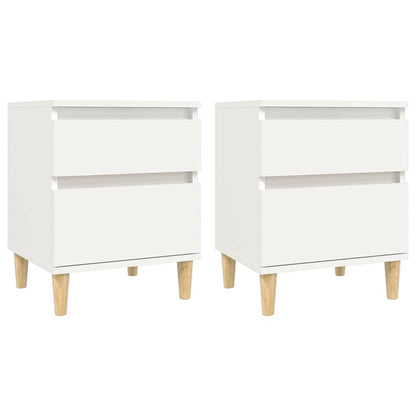 vidaXL Bedside Cabinet | Set of 2 | White 2