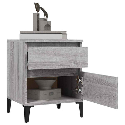 vidaXL Bedside Cabinets 2 pcs Grey Sonoma 40x35x50 cm 4