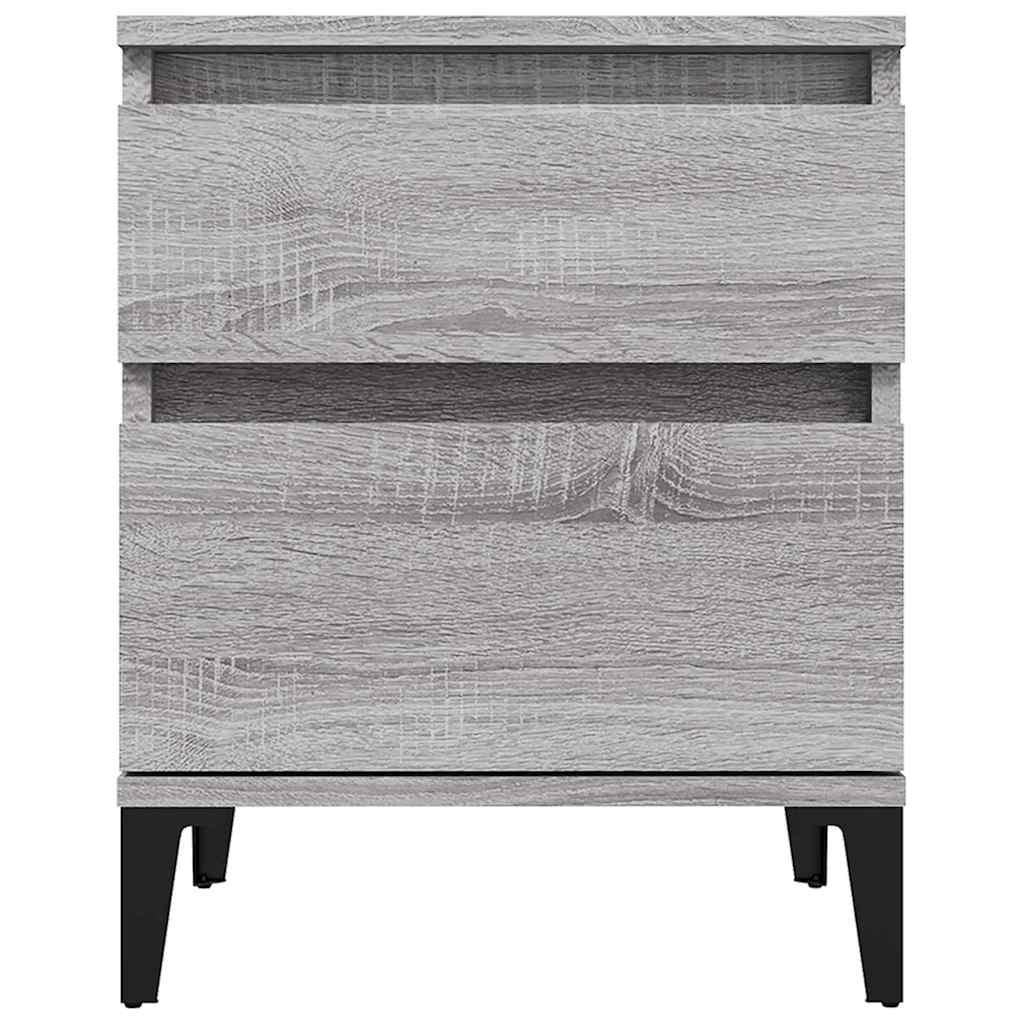 vidaXL Bedside Cabinets 2 pcs Grey Sonoma 40x35x50 cm 5