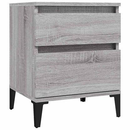 vidaXL Bedside Cabinets 2 pcs Grey Sonoma 40x35x50 cm 6