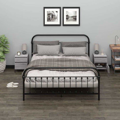vidaXL Bedside Cabinets 2 pcs Grey Sonoma 40x35x50 cm 1
