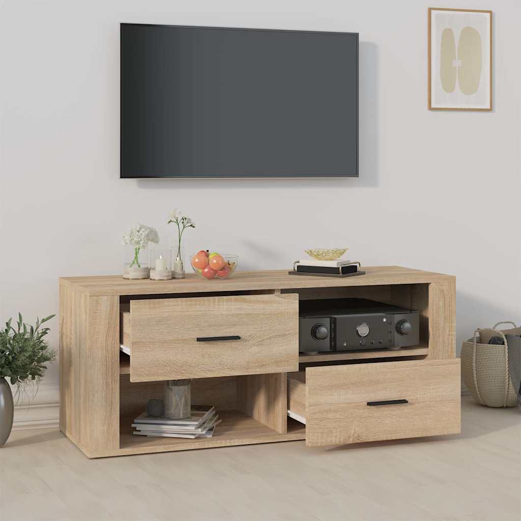vidaXL TV Cabinet Sonoma Oak 100x35x40 cm Engineered Wood 3
