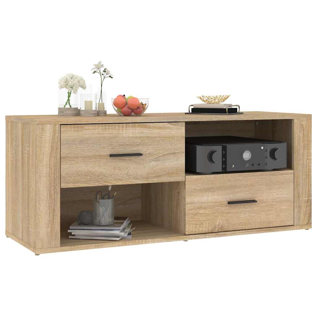 vidaXL TV Cabinet Sonoma Oak 100x35x40 cm Engineered Wood 4