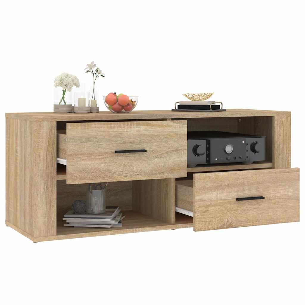 vidaXL TV Cabinet Sonoma Oak 100x35x40 cm Engineered Wood 5
