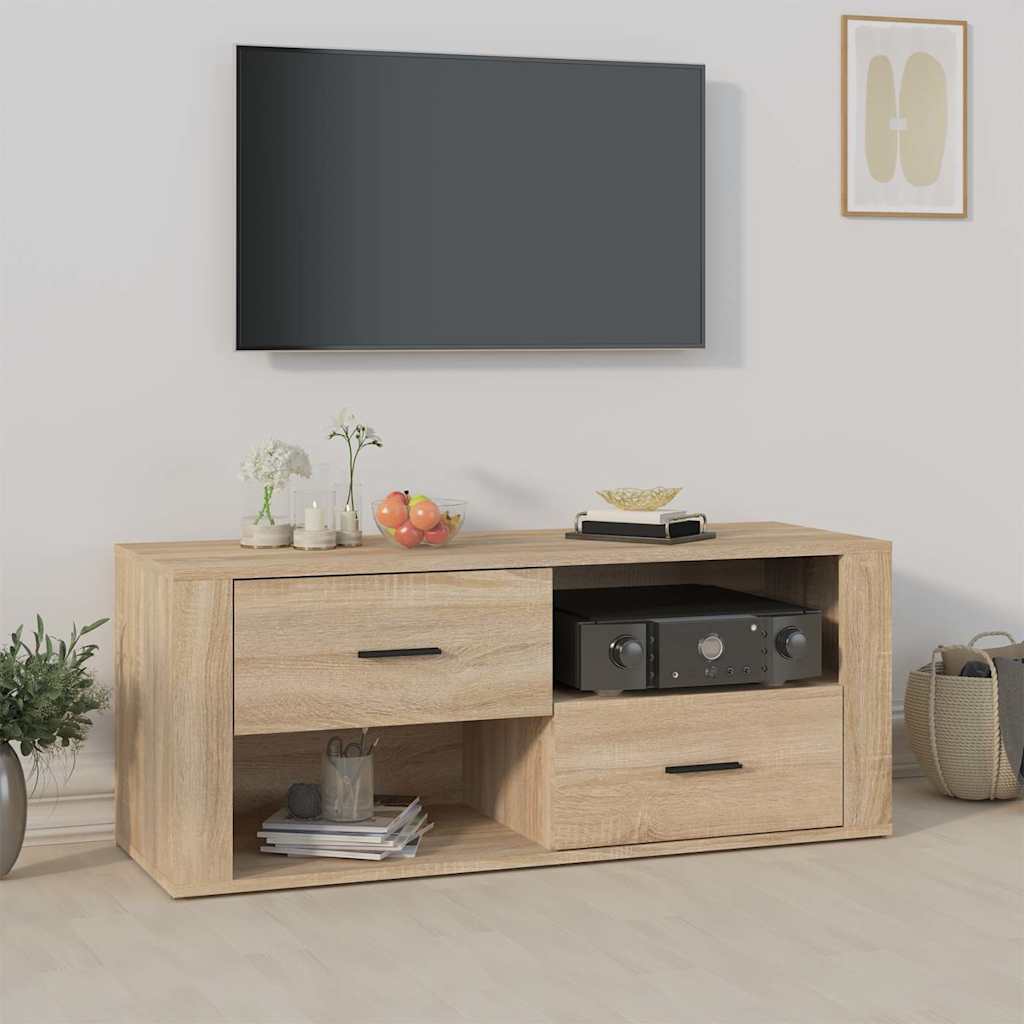 vidaXL TV Cabinet Sonoma Oak 100x35x40 cm Engineered Wood 1