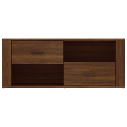 vidaXL TV Cabinet Brown Oak 100x35x40 cm Engineered Wood 6