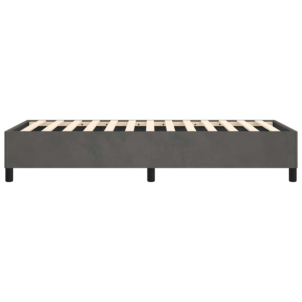 vidaXL Box Spring Bed Frame Dark Grey Twin Velvet 6