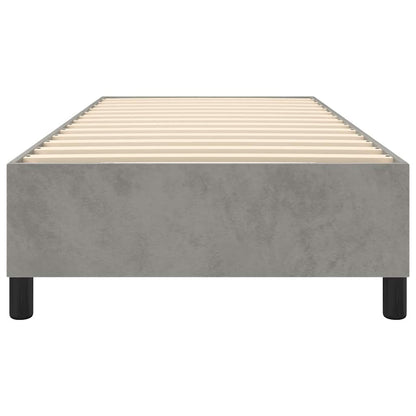 vidaXL Box Spring Bed Frame Light Grey Twin XL Velvet 5