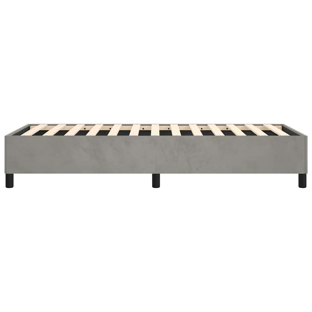 vidaXL Box Spring Bed Frame Light Grey Twin XL Velvet 6