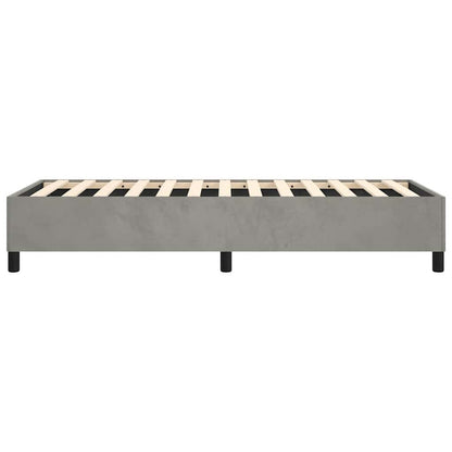 vidaXL Box Spring Bed Frame Light Grey Twin XL Velvet 6