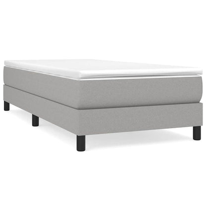 Box Spring Bed Frame Single Fabric Light grey 3FT Single